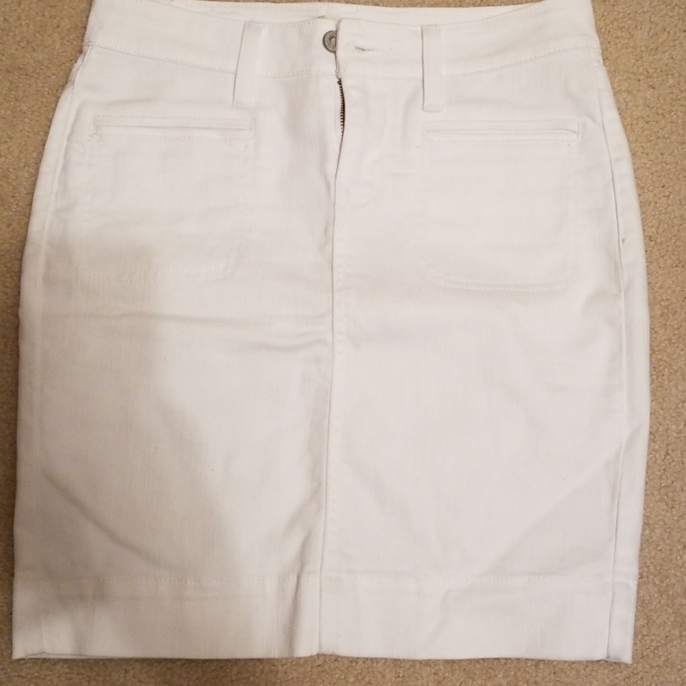 White Levi Jean Skirt